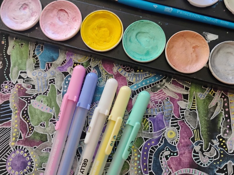 doodling on watercolors…